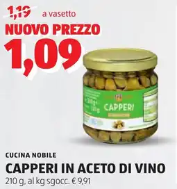 ALDI Cucina nobile capperi in aceto di vino offerta