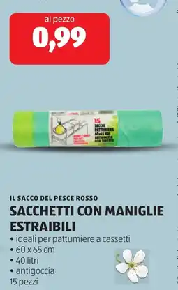 ALDI Il sacco del pesce rosso sacchetti con maniglie estraibili offerta