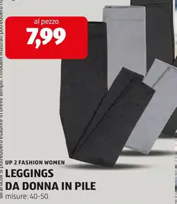 ALDI Up 2 fashion women leggings offerta