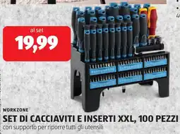 ALDI Workzone set di cacciaviti e inserti XXL , 100 pezzi offerta