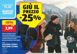 ALDI Crane accessori termici per uomo e donna offerta