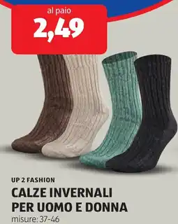 ALDI Up 2 fashion calze invernali per uomo e donna offerta