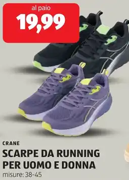 ALDI Crane scarpe da running per uomo e donna offerta