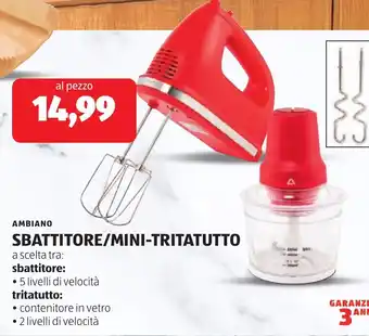 Ambiano sbattitore/mini-tritatutto