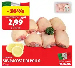 ALDI Il podere sovracosce di pollo offerta