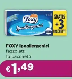 La Saponeria FOXY Ipoallergenici fazzoletti 15 pacchetti offerta