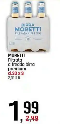 Famila Superstore MORETTI Filtrata a freddo birra premium offerta