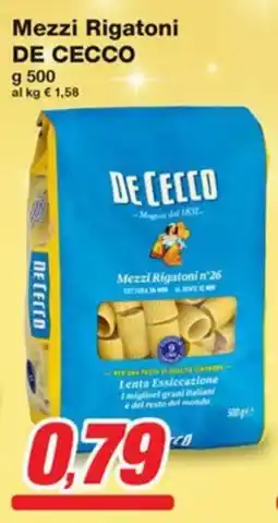 Prix Quality Mezzi Rigatoni DE CECCO offerta