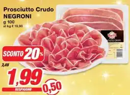 Prix Quality Prosciutto Crudo NEGRONI offerta