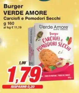 Prix Quality Burger VERDE AMORE Carciofi e Pomodori Secchi offerta