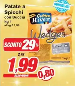 Prix Quality Patate a Spicchi con Buccia Golden River offerta
