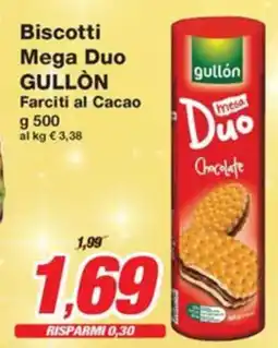 Prix Quality Biscotti Mega Duo GULLÒN Farciti al Cacao offerta