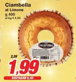 Prix Quality Ciambella al Limone offerta