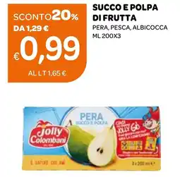 Ekom Succo e polpa di frutta pera, pesca, albicocca offerta