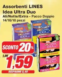 Prix Quality Assorbenti LINES Idea Ultra Duo offerta