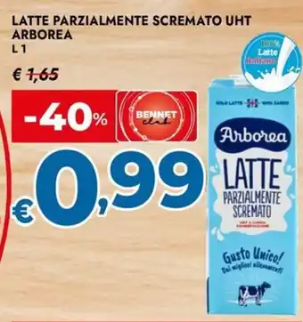 Latte parzialmente scremato uht ARBOREA