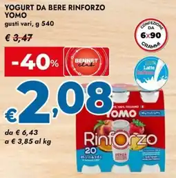 Bennet Yogurt da bere rinforzo YOMO offerta