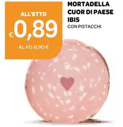 Ekom Mortadella cuor di paese ibis con pistacchi offerta