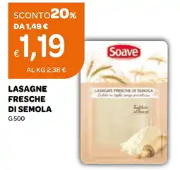 Ekom Soave lasagne fresche di semola offerta