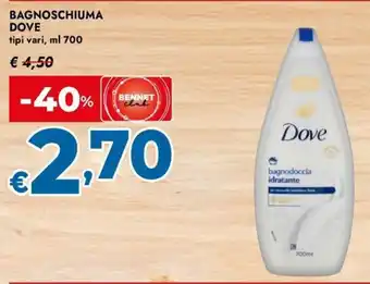 Bennet Bagnoschiuma DOVE offerta