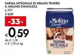 Bennet Farina integrale di grano tenero IL MOLINO CHIAVAZZA offerta