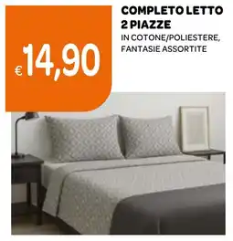 Ekom Completo letto 2 piazze in cotone/poliestere offerta