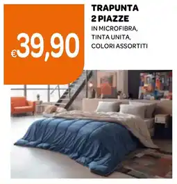 Ekom Trapunta 2 piazze in microfibra, tinta unita, offerta