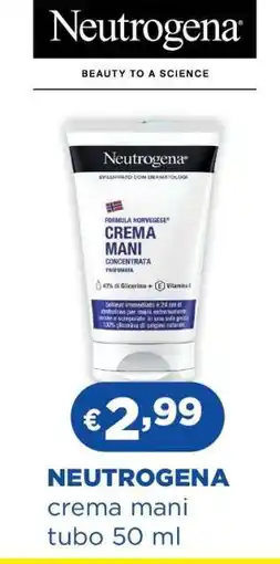 Acqua & Sapone NEUTROGENA crema mani tubo 50 ml offerta