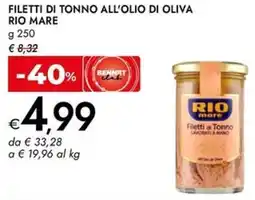Bennet Filetti di tonno all'olio di oliva RIO MARE offerta