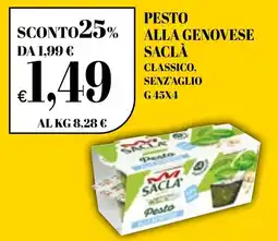 Ekom Pesto alla genovese saclà classico, senz'aglio offerta