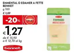 Bennet Emmental o edamer a fette BENNET offerta