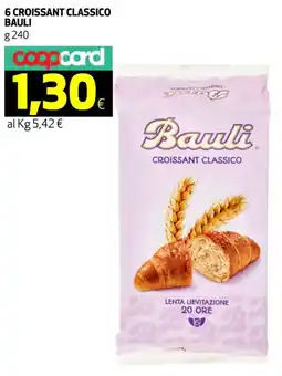 Coop 6 croissant classico BAULI offerta