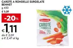 Bennet Carote a rondelle surgelate BENNET offerta