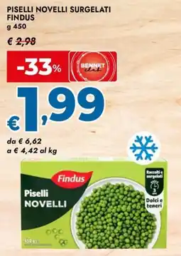 Bennet Piselli novelli surgelati FINDUS offerta