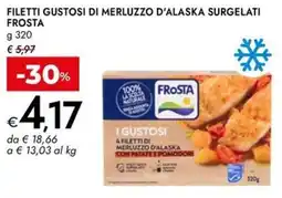Bennet Filetti gustosi di merluzzo d'alaska surgelati FROSTA offerta