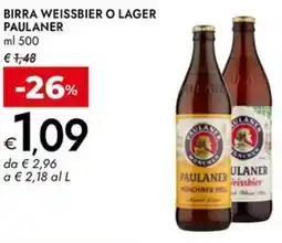 Bennet Birra weissbier o lager PAULANER offerta