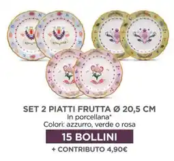 Famila Set 2 piatti frutta ø 20,5 cm offerta