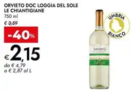 Bennet Orvieto doc loggia del sole LE CHIANTIGIANE offerta