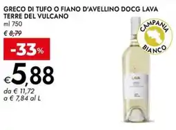 Bennet Greco di tufo o fiano d'avellino docg lava TERRE DEL VULCANO offerta