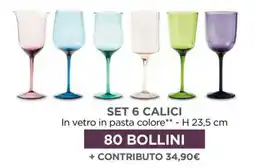 Famila Set 6 calici offerta