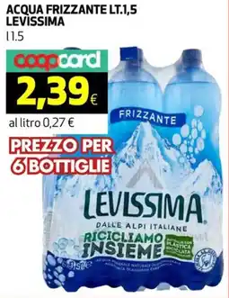Coop Acqua frizzante LEVISSIMA offerta