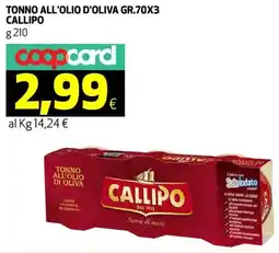 Coop Tonno all'olio d'oliva CALLIPO offerta