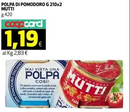 Coop Polpa di pomodoro MUTTI offerta
