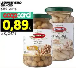 Coop Legumi in vetro GRANORO offerta