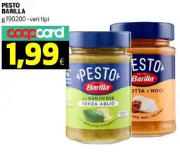 Coop Pesto BARILLA offerta