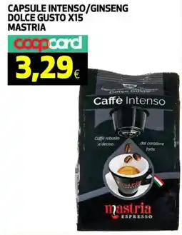 Coop Capsule intenso/ginseng dolce gusto dolce gusto X15 MASTRIA offerta