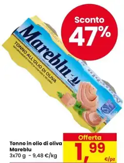 Despar Tonno in olio di oliva Mareblu offerta