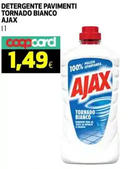 Coop Detergente pavimenti tornado bianco AJAX offerta