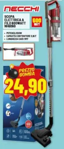 Risparmio Casa NECCHI SCOPA ELETTRICA A FILO 600WATT NH6060 offerta