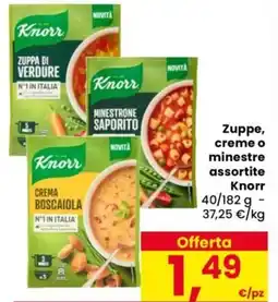 Despar Zuppe, creme o minestre assortite Knorr offerta